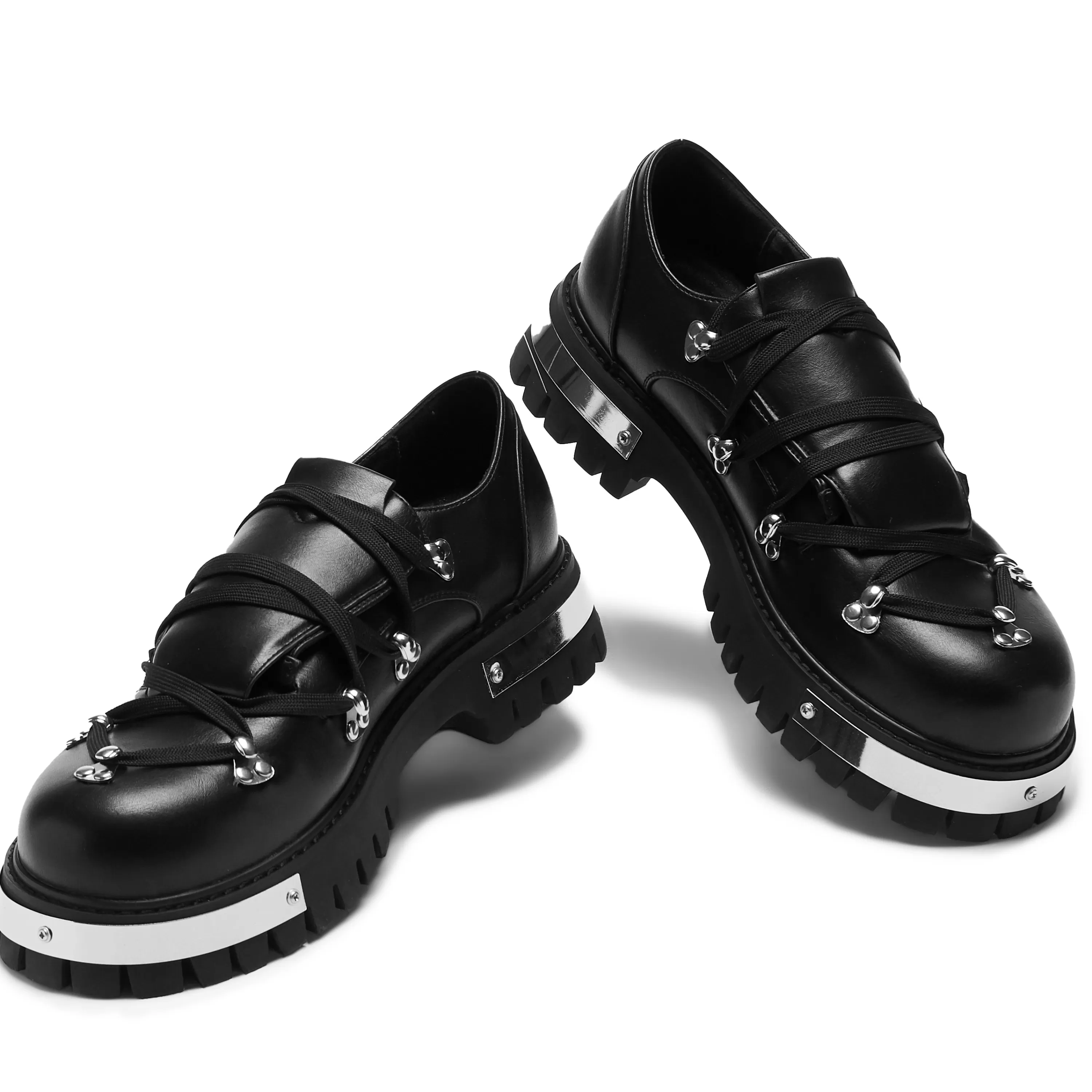 Lace Up>KOI footwear Hidden in Solitude Men's Double Tongue Lace Up Shoes - Black