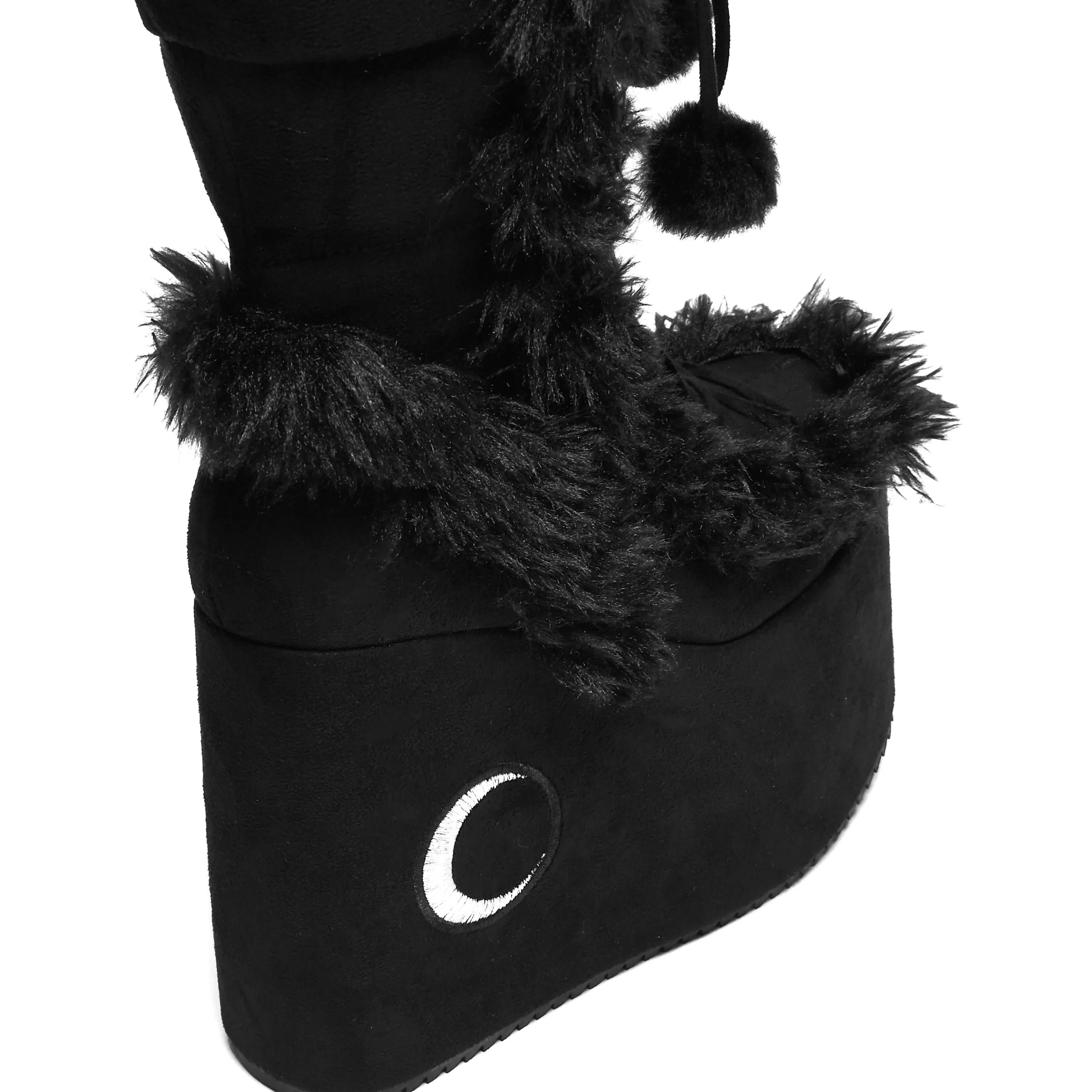 Wolves | Long Boots>KOI footwear La Push Crescent Platform Faux Fur Long Boots - Black