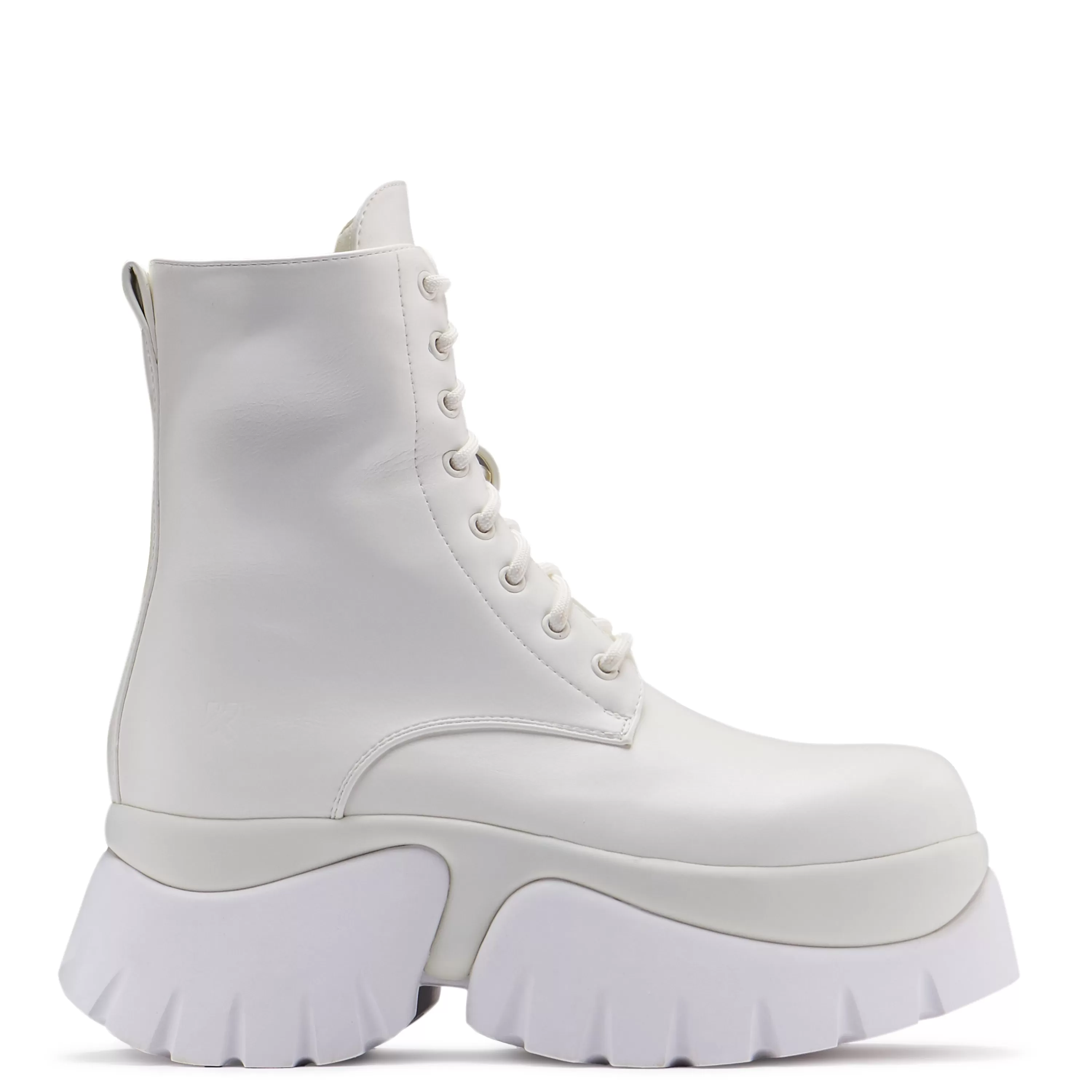 Ankle Boots | Platform Boots>KOI footwear Rancor Lace Up Monster Platform Boots - White
