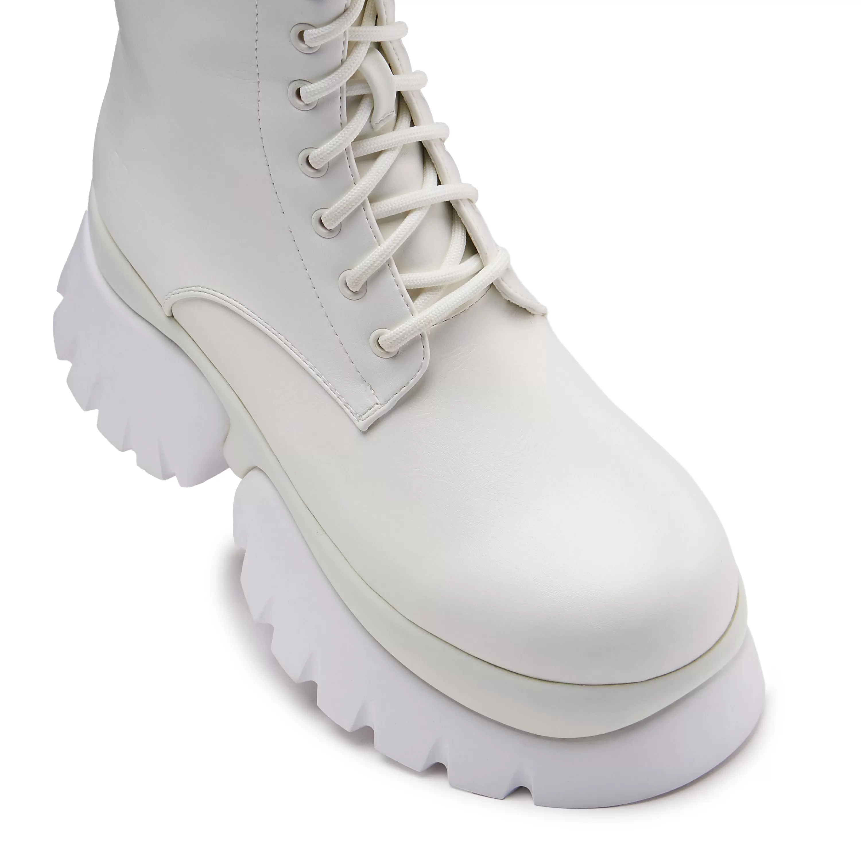 Ankle Boots | Platform Boots>KOI footwear Rancor Lace Up Monster Platform Boots - White