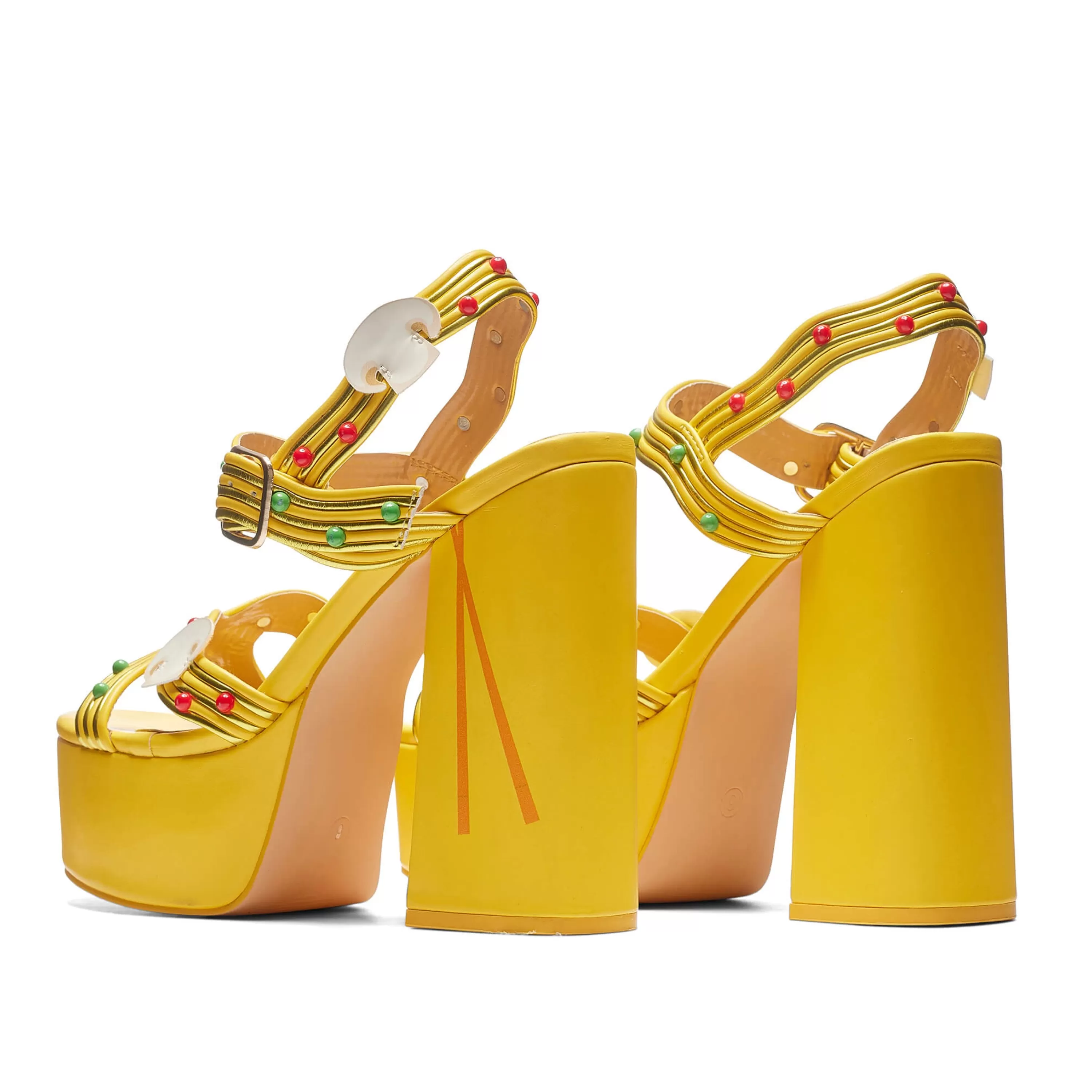 Platform Heels>KOI footwear Slurpy Slurp Ramen Platform Heels Yellow