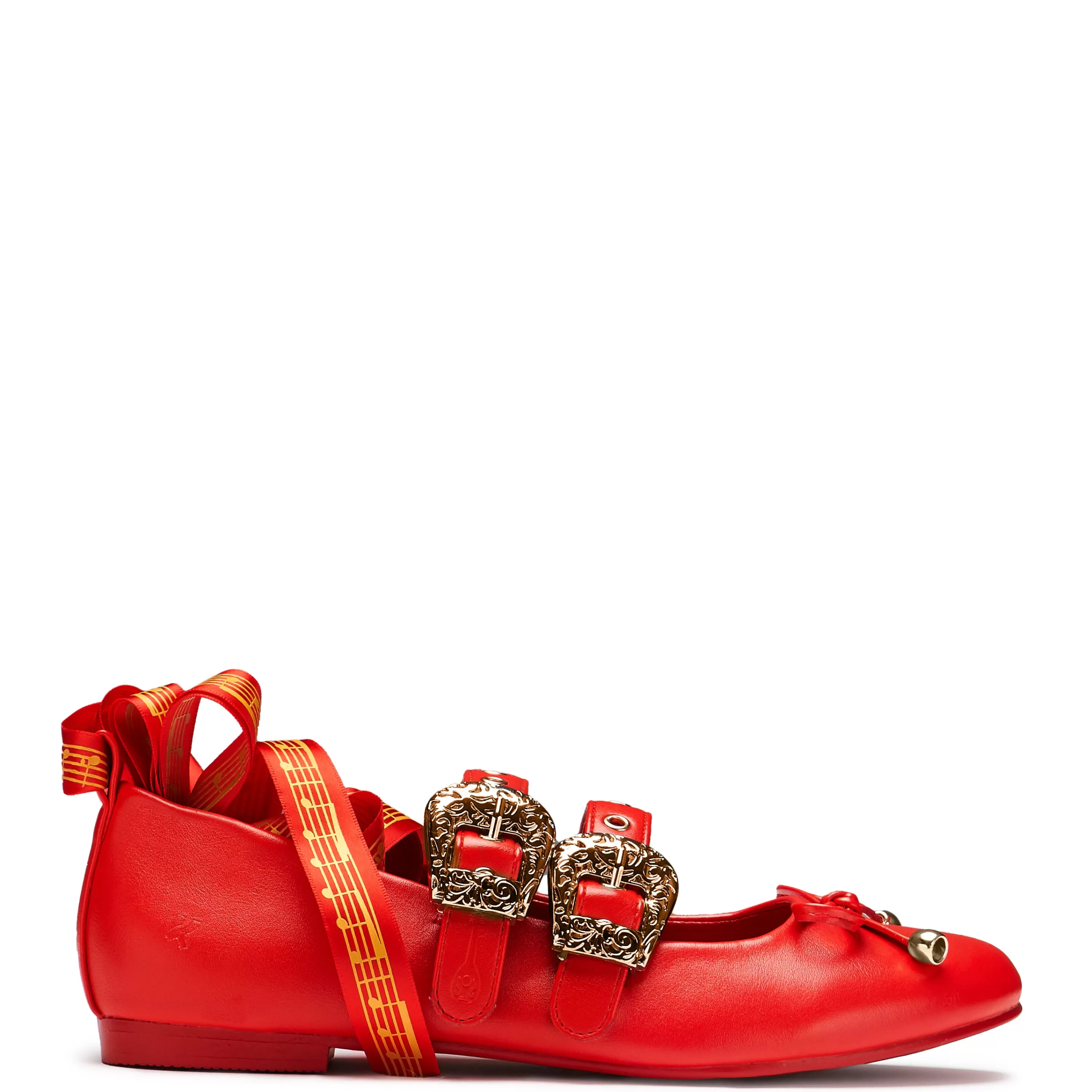 Strappy Platform Shoes>KOI footwear Song Of Rest Bard Flats - Red