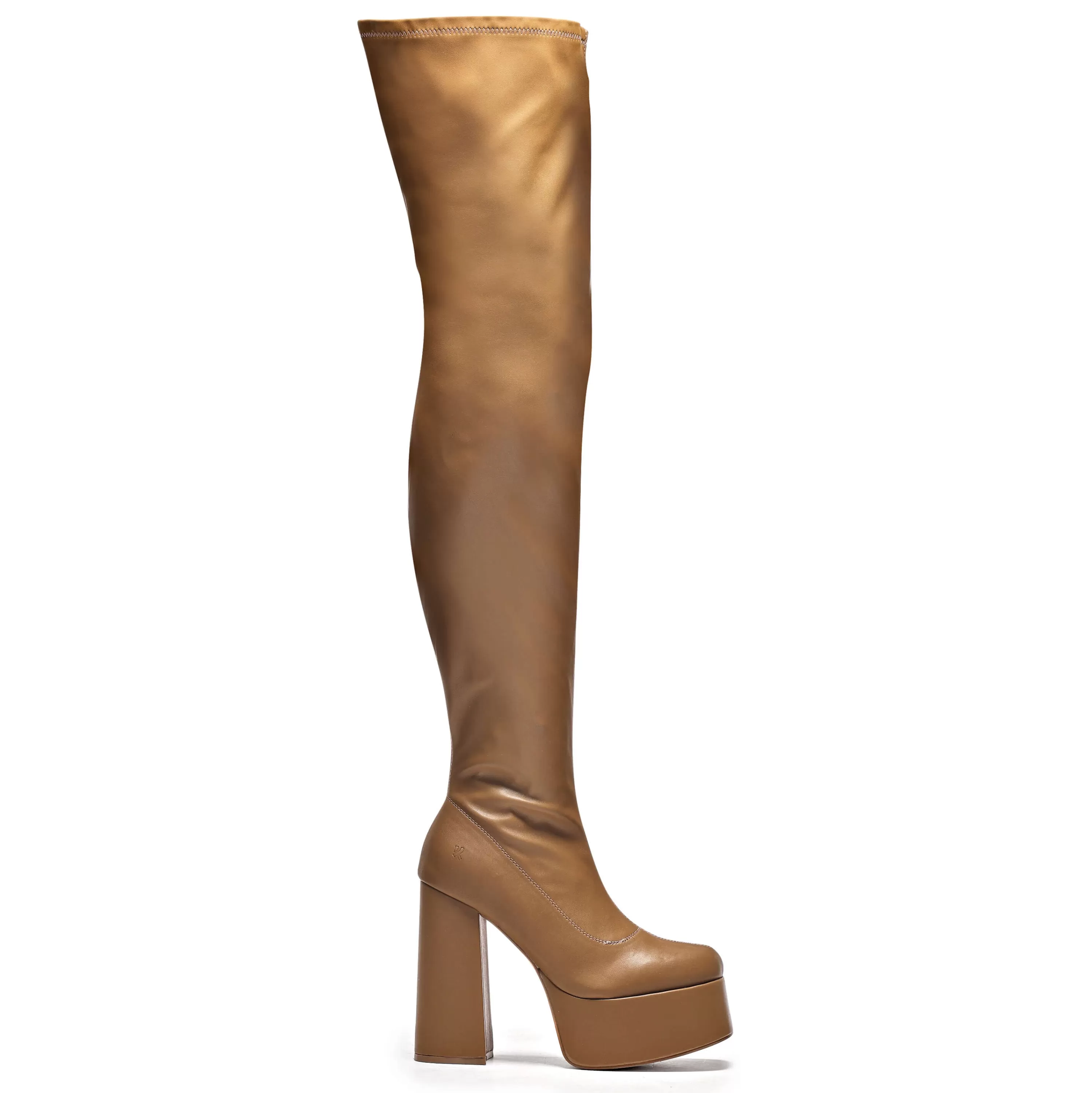 Heeled Boots | Heeled Boots>KOI footwear The Redemption Plus Size Thigh High Boots - Khaki