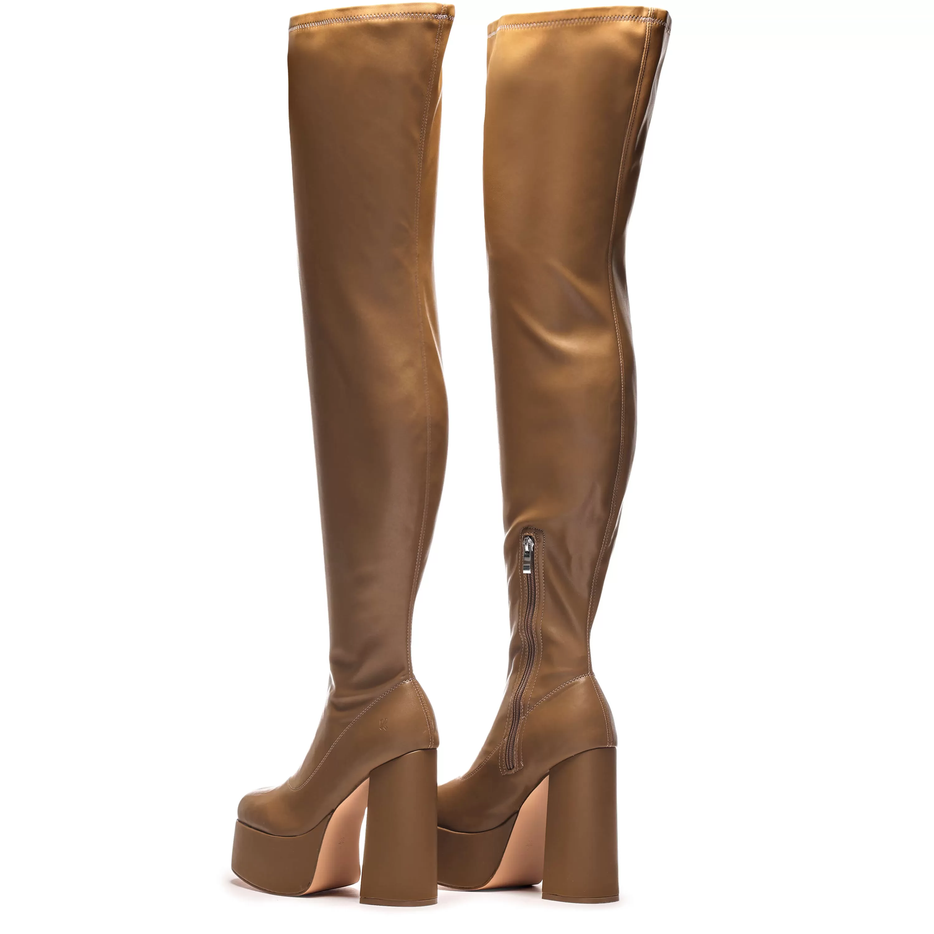 Heeled Boots | Heeled Boots>KOI footwear The Redemption Plus Size Thigh High Boots - Khaki