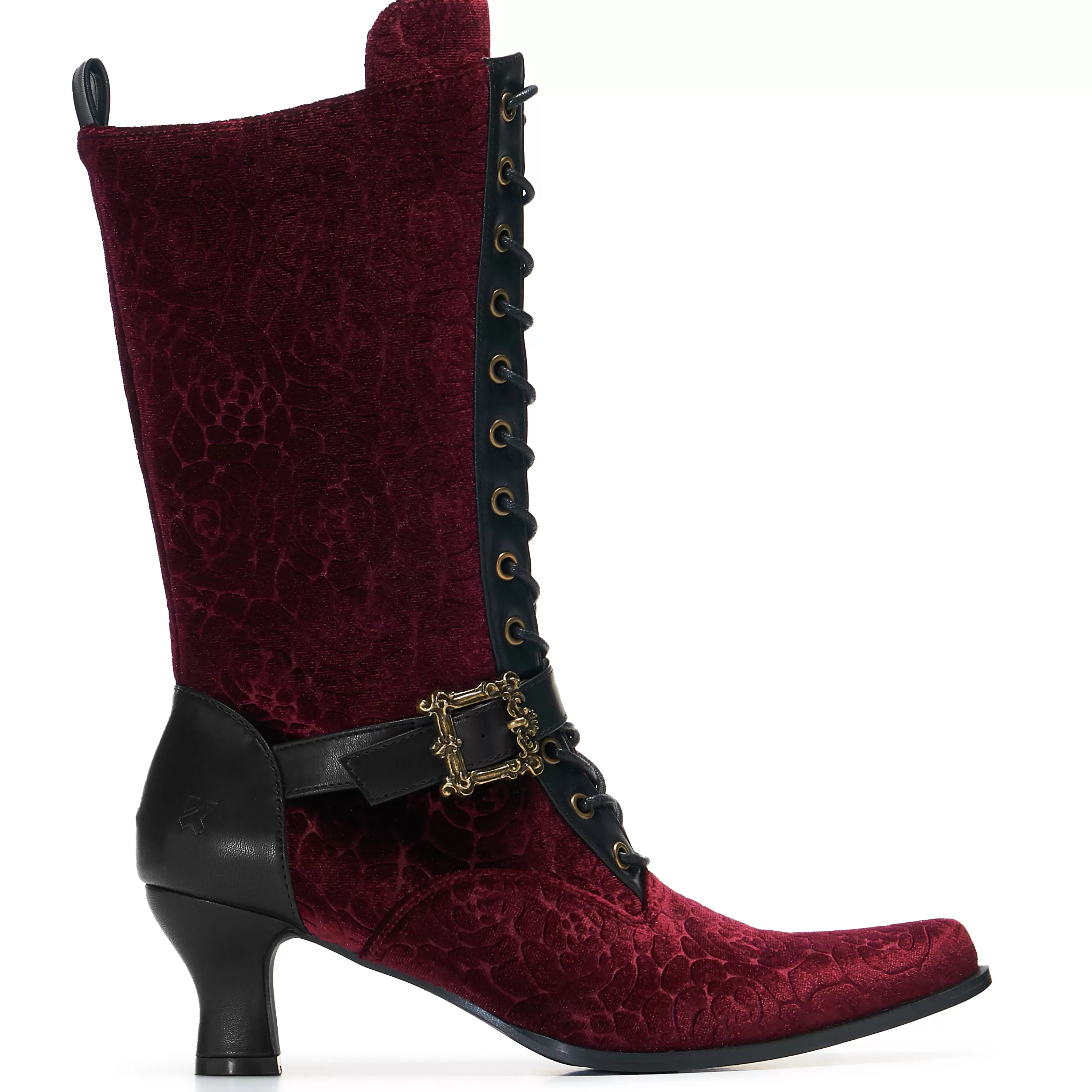 Platform Boots | Chunky Boots>KOI footwear Timeless Truths Ornate Victorian Boots - Burgundy